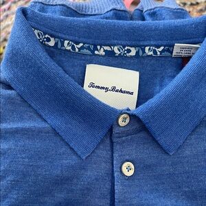 Tommy Bahama Merino Wool Blue Sweater Sz XL